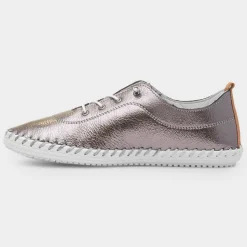 St. Ives Womens Pewter Leather Shoe*Lunar New