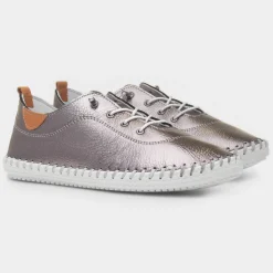 St. Ives Womens Pewter Leather Shoe*Lunar New