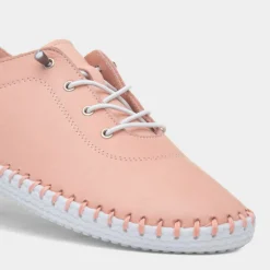 St Ives Womens Salmon Leather Casual Shoe*Lunar Clearance