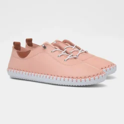 St Ives Womens Salmon Leather Casual Shoe*Lunar Clearance