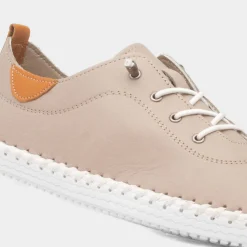 St Ives Womens Stone Leather Casual Shoe*Lunar Clearance