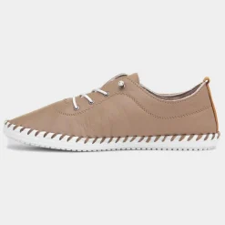 St. Ives Womens Taupe Leather Casual Shoe*Lunar New