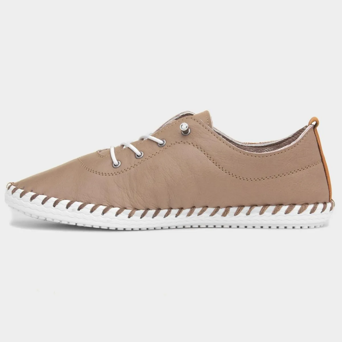 St. Ives Womens Taupe Leather Casual Shoe*Lunar New