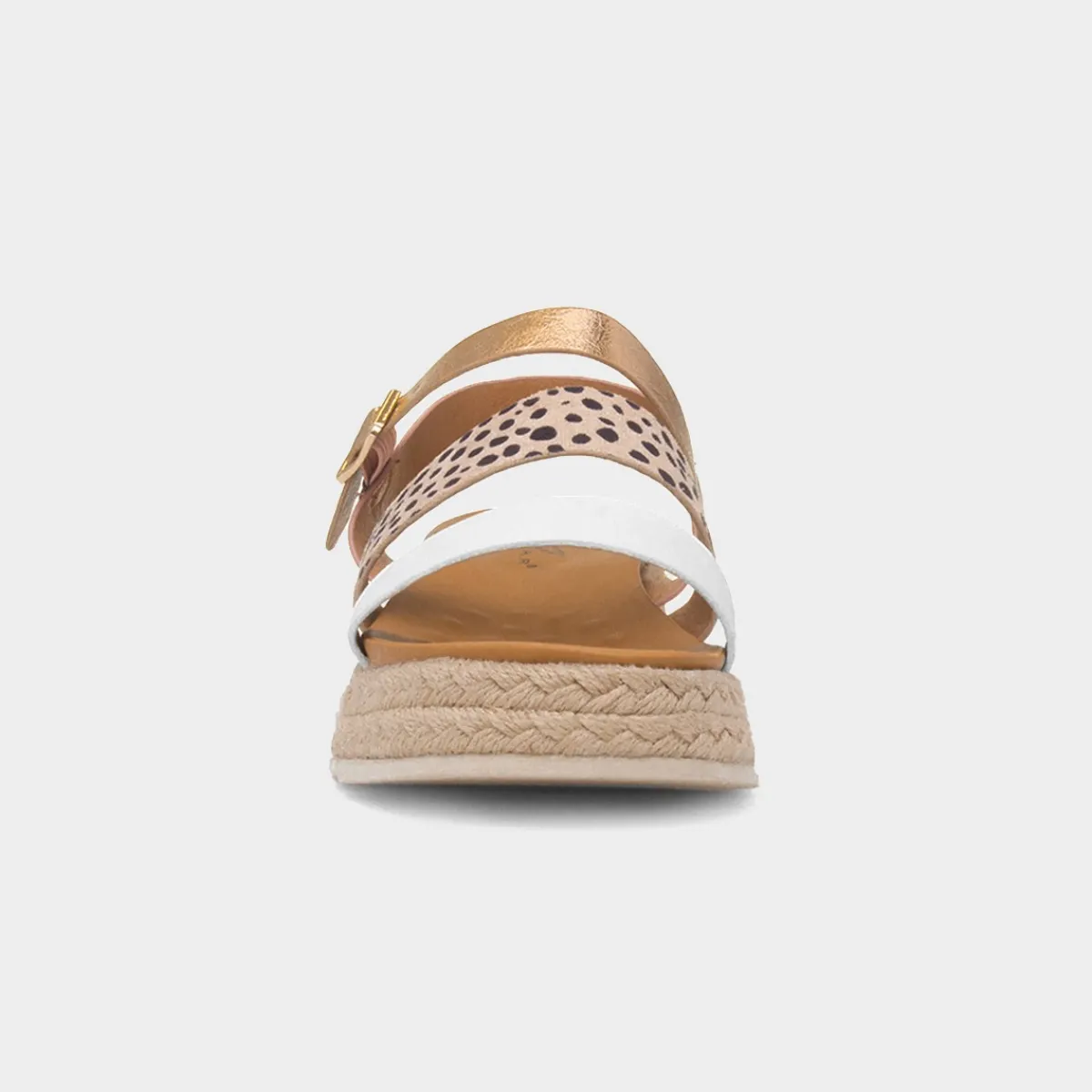 Summer Womens White Buckle Sandal*Lunar Clearance