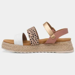 Summer Womens White Buckle Sandal*Lunar Clearance