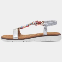 Tempo Womens Silver Sandal*Lunar Online