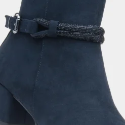 Comb Womens Navy Block Heel Boot*Marco Tozzi Sale