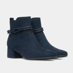Comb Womens Navy Block Heel Boot*Marco Tozzi Sale