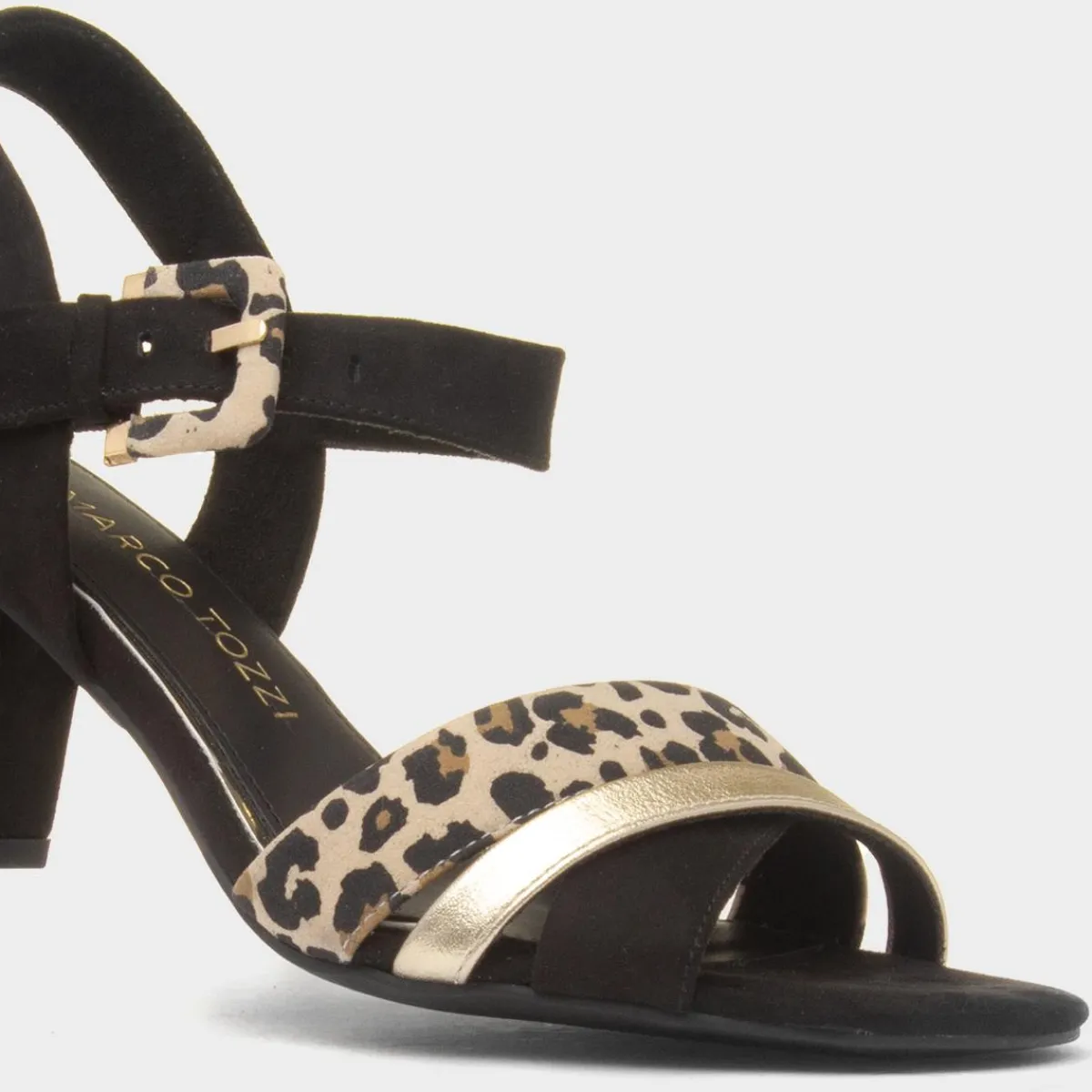 Womens Leopard Print Buckle Heel*Marco Tozzi Online