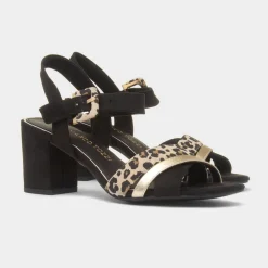 Womens Leopard Print Buckle Heel*Marco Tozzi Online