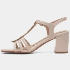 Womens Ivory Patent Heart T-Bar Heel*Marco Tozzi Hot