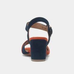 Womens Navy Buckle Heel*Marco Tozzi Online