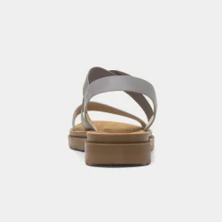Marlene Womens Pewter Strappy Sandal*Maya Grace Fashion