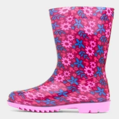 Kids Fuchsia Floral Welly*Minnie Mouse Clearance