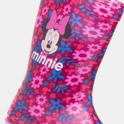 Kids Fuchsia Floral Welly*Minnie Mouse Clearance