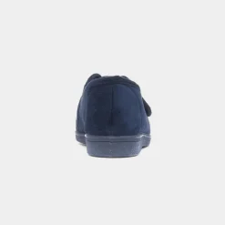 Andrea Womens Navy Easy Fasten Slipper*Mirak Sale