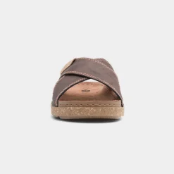 Aspect Mens Brown Cross Over Mule Sandal*Osaga Fashion