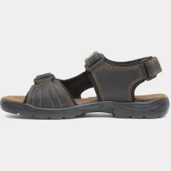 Bryson Mens Brown Leather Easy Fasten Sandal*Osaga New