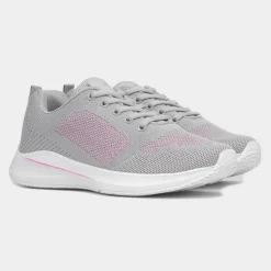 Galactic Womens Grey Lace Up Trainer*Osaga Best