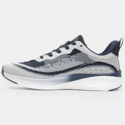 Peak Mens Grey & Navy Knitted Trainer*Osaga Clearance