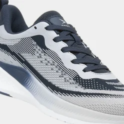 Peak Mens Grey & Navy Knitted Trainer*Osaga Clearance