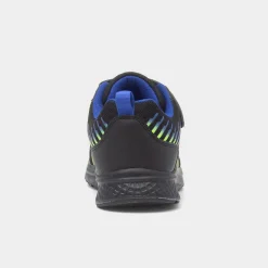 Rocket Kids Black Easy Fasten Trainer*Osaga Clearance