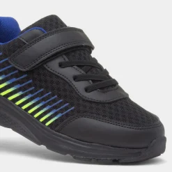 Rocket Kids Black Easy Fasten Trainer*Osaga Clearance