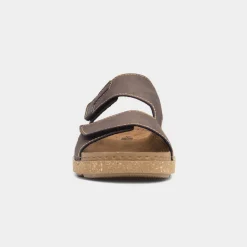 Terrain Mens Brown Easy Fasten Mule Sandal*Osaga Online