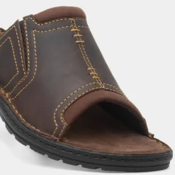 Yellowstone Mens Brown Leather Mule Sandal*Osaga Best