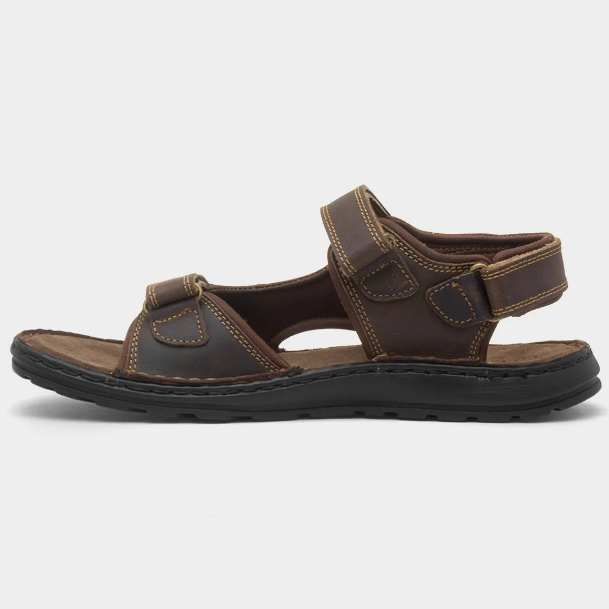 Yosemite Mens Brown Leather Sandal*Osaga Fashion