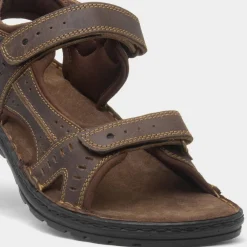 Yosemite Mens Brown Leather Sandal*Osaga Fashion