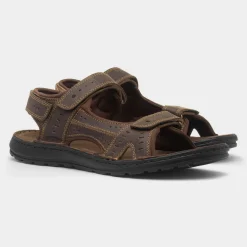 Yosemite Mens Brown Leather Sandal*Osaga Fashion