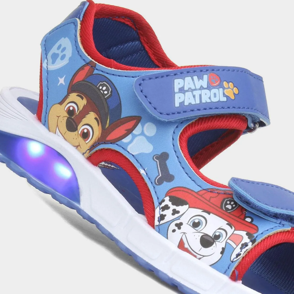 Kids Blue Easy Fasten Light Up Sandal*Paw Patrol Fashion