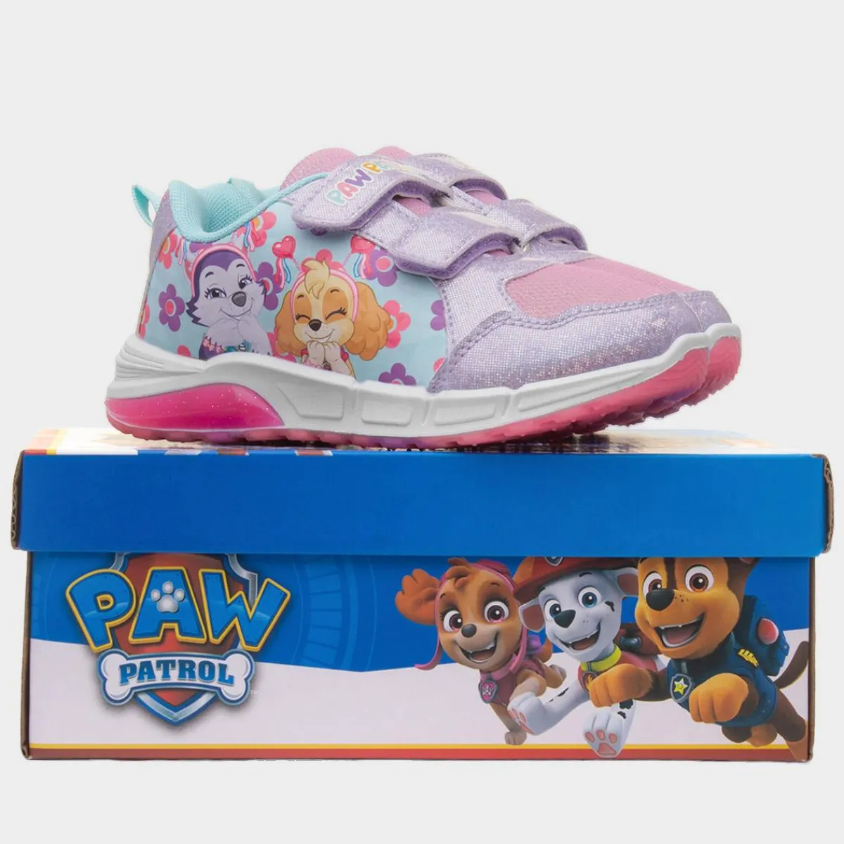 Kids Purple Light Up Trainer*Paw Patrol New