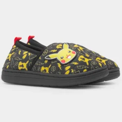 Buzz Kids Black Full Slipper*Pokémon Clearance