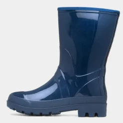 Rainstorm Womens Navy Patent Warm Lined Welly*shoezone Fashion