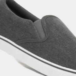 Bryce Mens Dark Slip On Canvas*Red Fish Hot