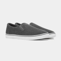 Bryce Mens Dark Slip On Canvas*Red Fish Hot