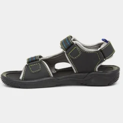 Carl Boys Black Easy Fasten Sandal*Red Fish Fashion