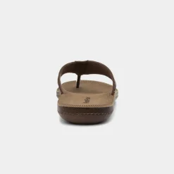 Earl Mens Brown Toe Post Sandal*Red Fish Hot