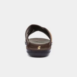 Edgar Mens Dark Brown Mule Sandal*Red Fish Discount