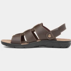 Elmer Mens Brown Mule Sandal*Red Fish Clearance