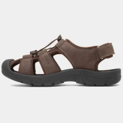 Heath Mens Brown Closed Toe Sandal*Red Fish Fashion