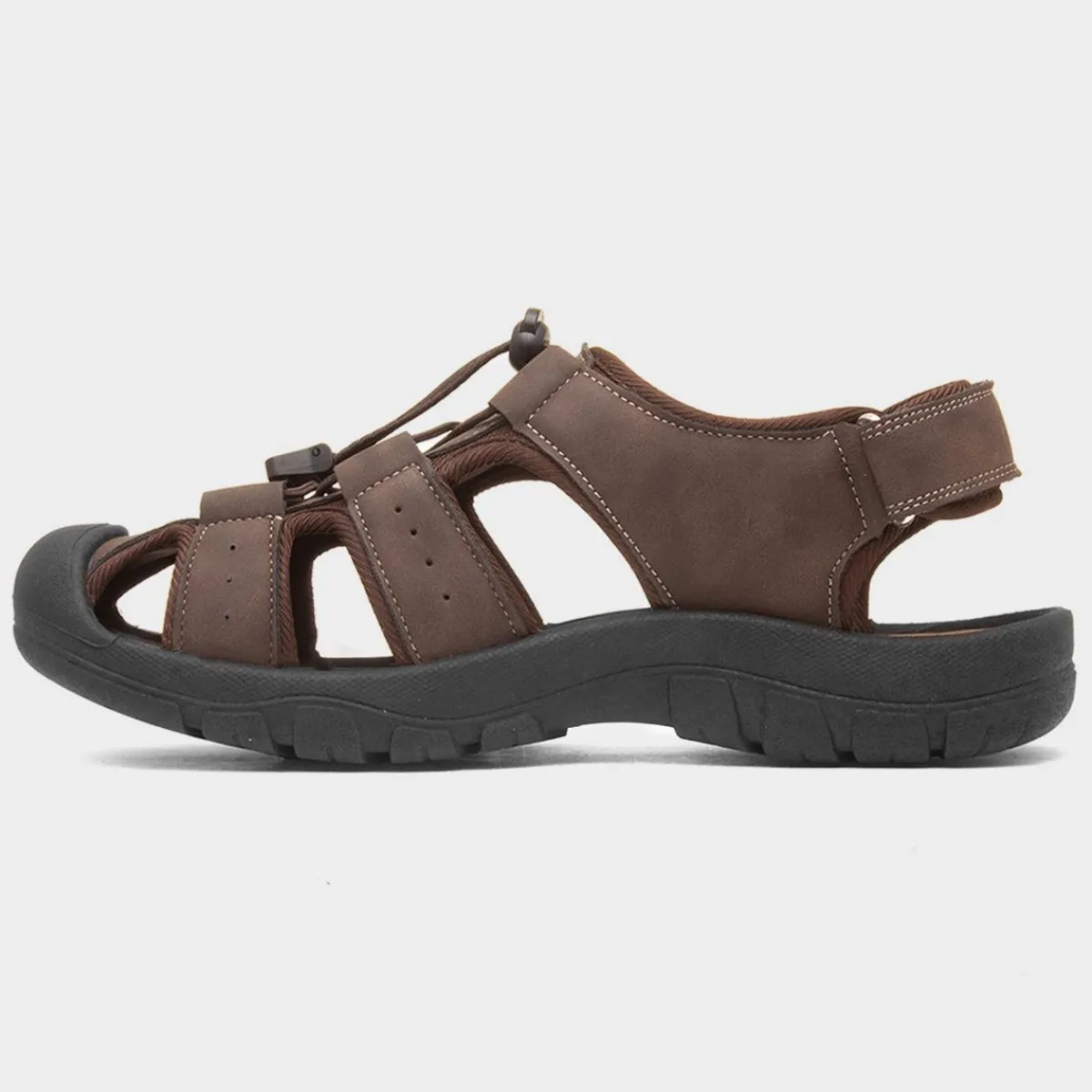 Heath Mens Brown Closed Toe Sandal*Red Fish Fashion
