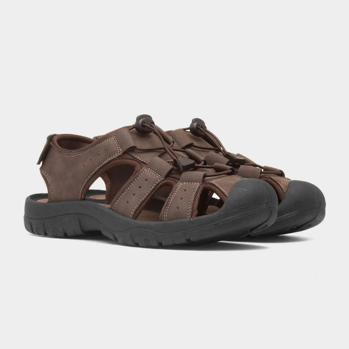 Heath Mens Brown Closed Toe Sandal*Red Fish Fashion