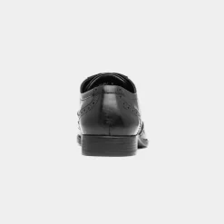 Adige Mens Black Leather Brogue Shoe*Red Level Clearance