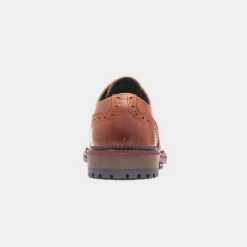 Berthold Mens Tan Leather Brogue*Red Level New