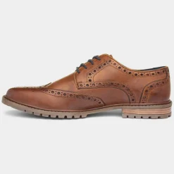 Cruise Mens Tan Leather Brogue Shoe*Red Level Clearance