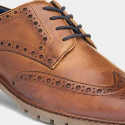 Cruise Mens Tan Leather Brogue Shoe*Red Level Clearance