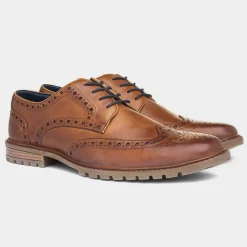 Cruise Mens Tan Leather Brogue Shoe*Red Level Clearance